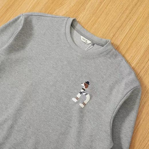 D102033秋冬新款休闲圆领上衣T恤男纯色通勤长袖卫衣 商品图11