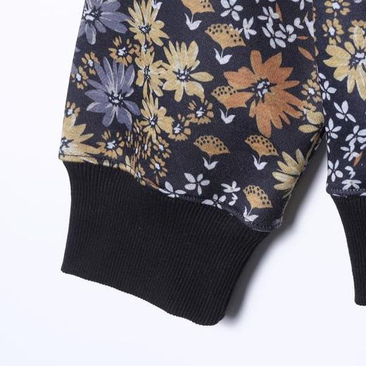 WY1214SDSA男士秋冬新款痞帅男装潮牌撞色满印植物花卉印花圆领卫衣百搭 商品图4