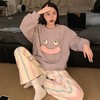 【趣味半边绒】2025冬季新款睡衣女半边绒加厚卡通圆领休闲可外穿保暖家居服套装 商品缩略图1