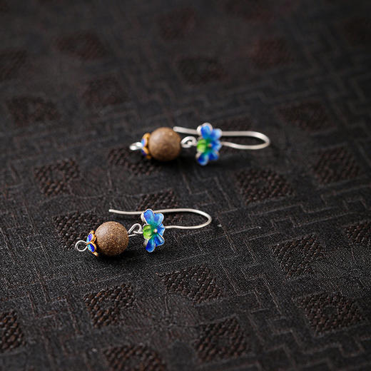 【非遗工艺】可替换香珠耳环 原创小众设计国风饰品 天然香氛耳饰 持久淡雅桂花薰衣草多款可选 送女友礼物 商品图4