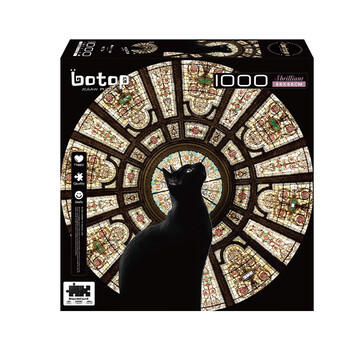 botopCathedralCat教堂猫拼图1000片进口黑卡闪光减压玩具生日圣诞礼物 商品图3