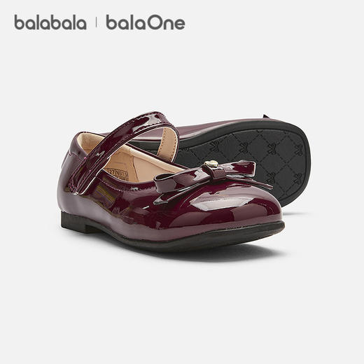 【balaOne】巴拉巴拉童鞋女童公主鞋2025新款春秋鞋子蝴蝶结甜美 商品图1