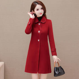 QYM L5CB41-Y双面毛呢大衣洋气呢子外套