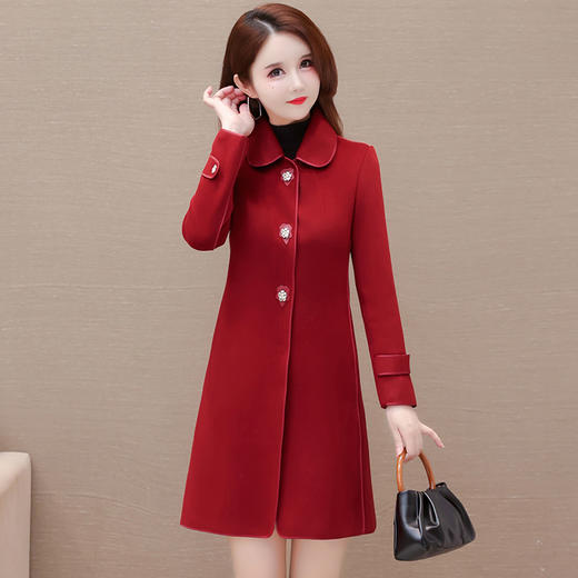 QYM L5CB41-Y双面毛呢大衣洋气呢子外套 商品图0