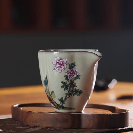 哥窑/致巧款/桃溪公杯（牡丹芳馨） 商品图0