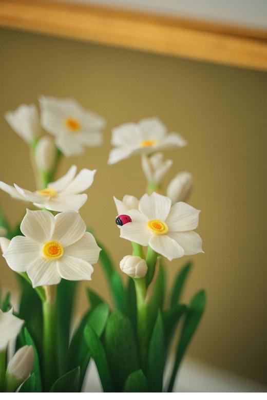 【已售】独角鹿西洋古董 20世纪中国创汇时期出品宝相花纹景泰蓝盆装饰「素洁水仙」珍宝像生盆景 商品图2