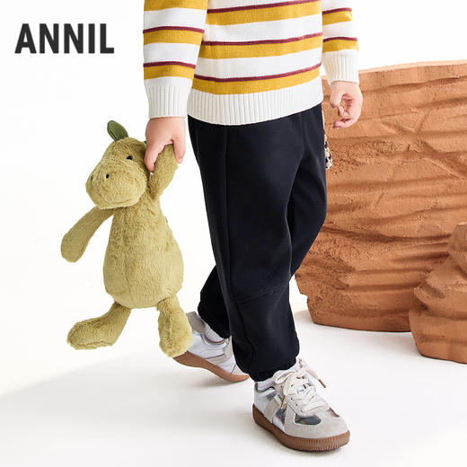 【实体店同款】男童全腰针织夹裤冬季新款安奈儿童装XB546024 商品图0