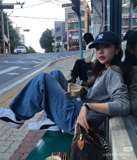 ic小禾经典款升级火山岩磨毛加绒牛仔裤 商品图3