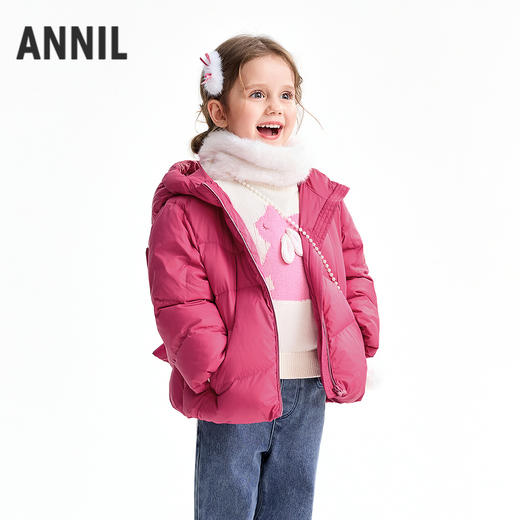 【实体店同款】女童短款羽绒服冬季新款安奈儿童装XG545046 商品图2