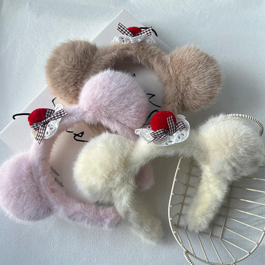 柔柔熊耳樱桃发箍纪念日百货门店同款-163495749 商品图0