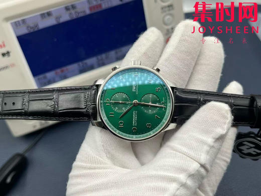 新品 IWC万国表 ZF葡萄牙系列IW371615 葡计透底 新款葡计背透款 绿海王 男士腕表 丹东7750机 商品图3