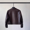 丁摩 绵羊皮真皮皮衣女短款高级感圆领上衣2586 商品缩略图3