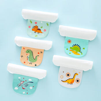 9i9宝宝吸汗巾纯棉a类婴儿垫背巾纱布隔汗巾幼儿园卡通5条装A8 商品图7