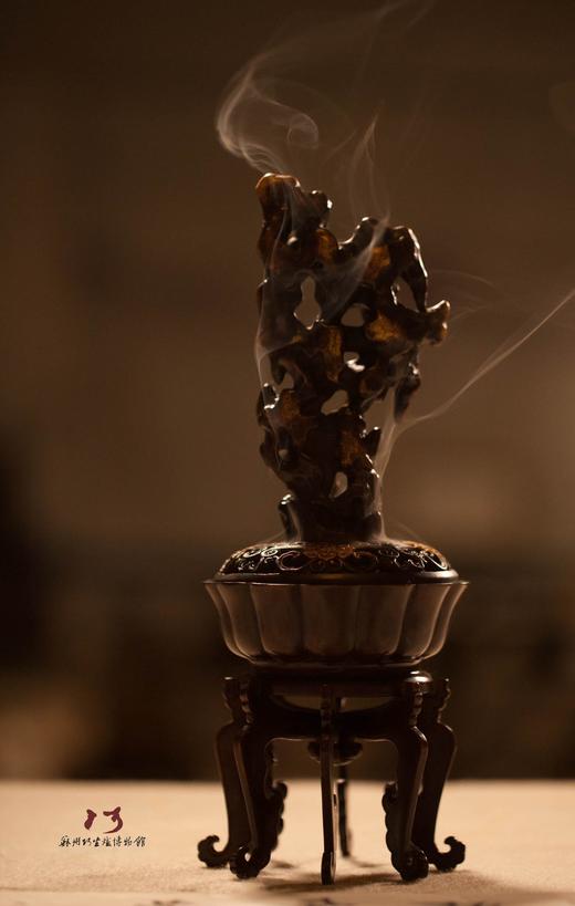 陈巧生制 太湖石熏炉铜炉 香炉摆件可收藏 商品图2