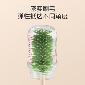 马博士婴儿奶瓶刷吸管刷清洗刷奶瓶沥水架置物架奶嘴刷套装带底座绿色 商品图3