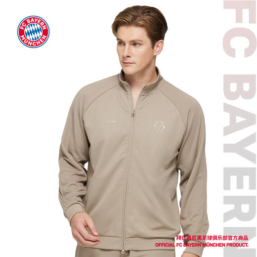 【官方正版】拜仁足球俱乐部丨卡其拉链夹克户外休闲外套男女款 商品图2