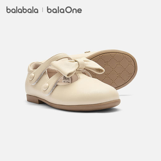 【balaOne】巴拉巴拉女童公主鞋蝴蝶结英伦风小皮鞋2025新款春秋 商品图1