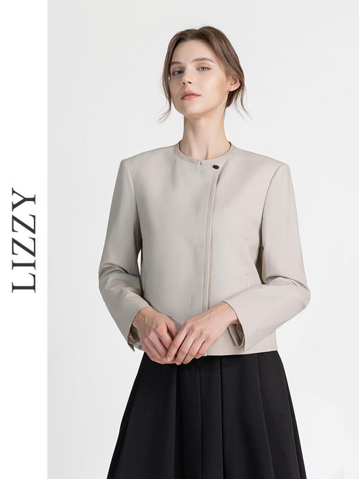 LIZZY早秋知性优雅通勤气质百搭精致短款外套8148 商品图1
