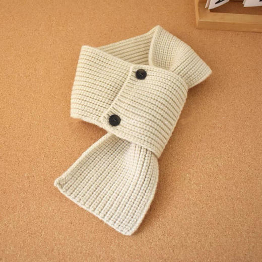 <有书独家>秋冬【新款韩系儿童围巾】洋气百搭 男女宝宝围巾纽扣韩版 交叉套头围巾  商品图5