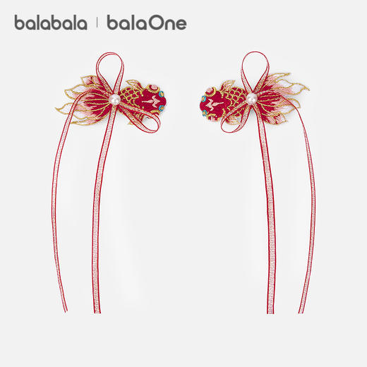 【balaOne】巴拉巴拉儿童饰品女童发夹2025年新款冬装小童国风萌 商品图0