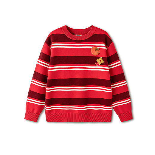 【balaOne】巴拉巴拉童装儿童毛衫男女童2025新款春秋条纹针织衫 商品图4