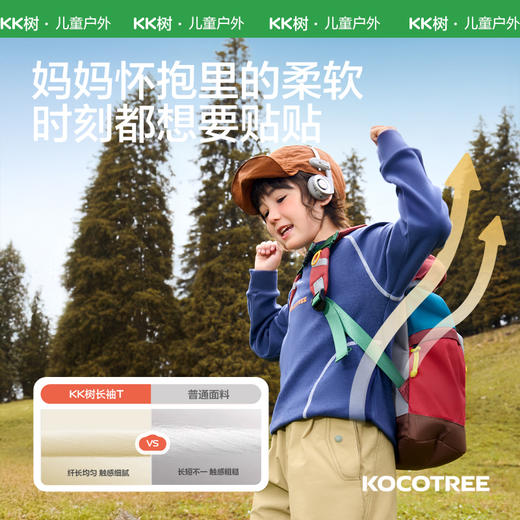 KK树儿童长袖卫衣男童女孩保暖秋冬季宝宝打底衫上衣2025新款t恤小暖风加绒T 商品图3