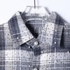 SDSA秋冬新款痞帅男装撞色烫钻珠子长袖衬衫百搭宽松格纹时尚上衣 商品缩略图2