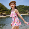 ASK JUNIOR【带泳帽】女童泳衣夏季卡通印花儿童吊带泳裙分体泳衣 花色 160 商品缩略图3