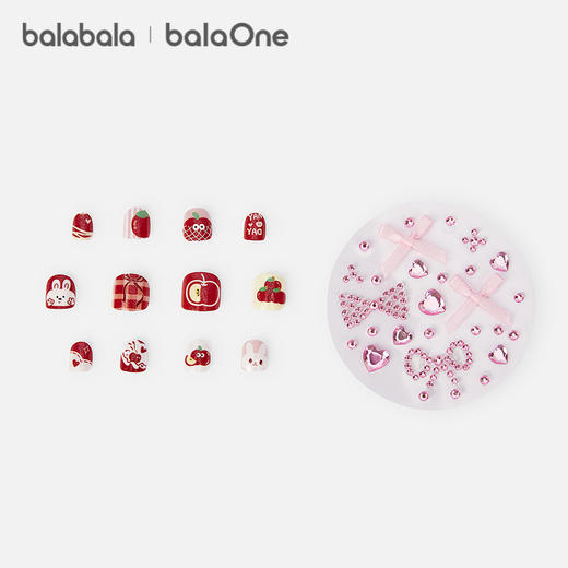 【balaOne】巴拉巴拉儿童饰品女童指甲贴2025年新款冬装小童可爱 商品图1