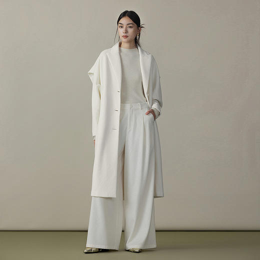 【林栖设计小店】【手编流苏】绵羊毛毛呢外套镂空2025秋冬新款披肩大衣女1954031 商品图2