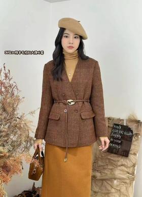 34BAR233452#加棉全羊毛呢外套