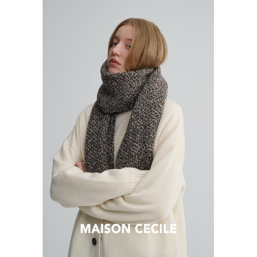 MAISON CECILE定制羊毛花纱纱线针织保暖长款围巾 商品图2