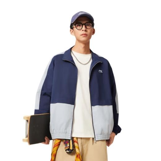 李宁男子2025春季防水透湿健身风衣运动外套AFDV177-2 商品图0