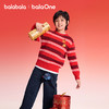 【balaOne】巴拉巴拉童装儿童毛衫男女童2025新款春秋条纹针织衫 商品缩略图1
