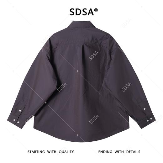 SDSA秋冬新款痞帅男装潮牌拼接格子翻领假两件衬衫时尚简约衬衣 商品图4