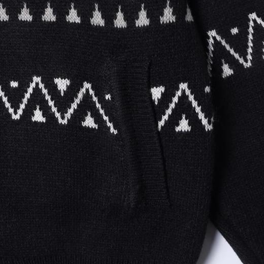 SDSA秋冬新款痞帅男装韩版撞色趣味条纹拉链开衫毛衣百搭针织衫 商品图3