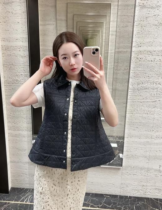 蒙口 2025新品A摆藤格纹棉服马甲 商品图7