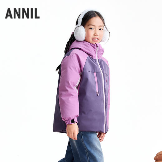 【实体店同款】女童中长款羽绒服冬季新款安奈儿童装AG545446 商品图1