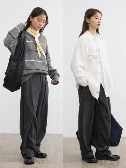 步履不停/5C43164C/暗条纹肌理休闲西裤 商品图2