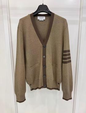 中性款V领针织毛衣开衫022