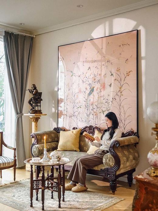 【已售】独角鹿西洋古董 20世纪中国出品传统花鸟主题「锦上添花」粤绣挂屏 商品图1