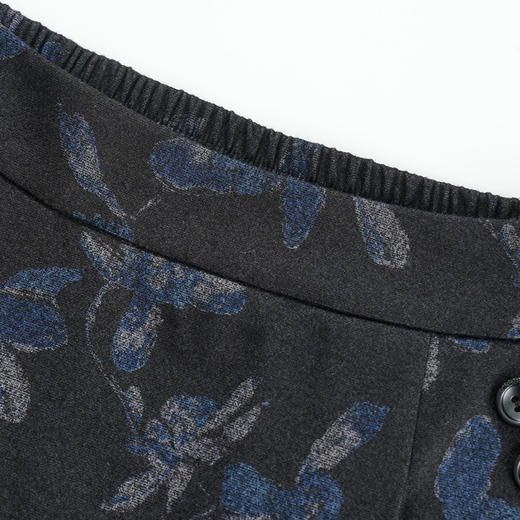 MYX通勤印花A字裙垂坠感修身显瘦蓬蓬裙2025年冬款时尚高腰半身裙 商品图3