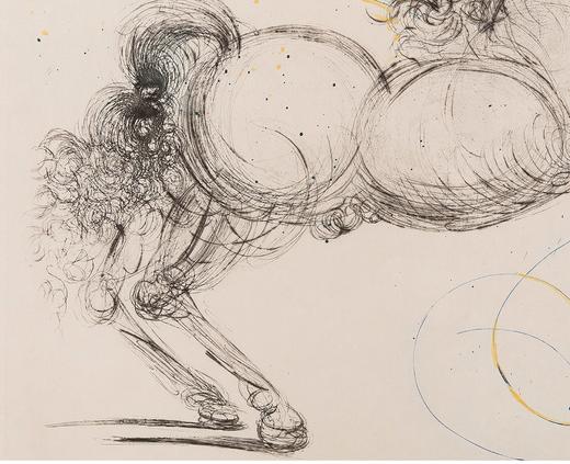 独角鹿西洋古董 1964年法国Pierre Argillet出版西班牙超现实主义大师萨尔瓦多·达利签名创作神话系列《珀伽索斯（天马）》限量彩色蚀刻版画 商品图5