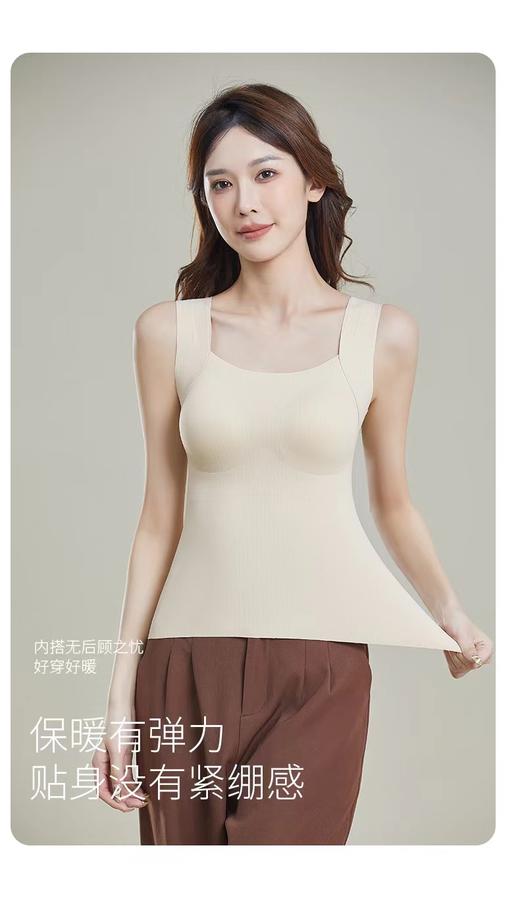 D102067内里薄绒面料软糯内置杯垫保暖背心美背 商品图6