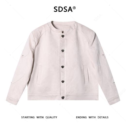SDSA男士秋冬新款痞帅男装老钱风解构铆钉开衫立领夹克外套百搭 商品图1
