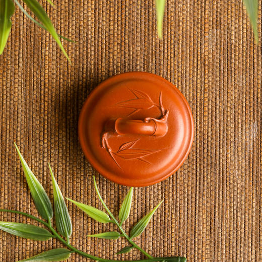 徐云翔双线竹鼓壶原矿朱泥全手工 约210cc 商品图5