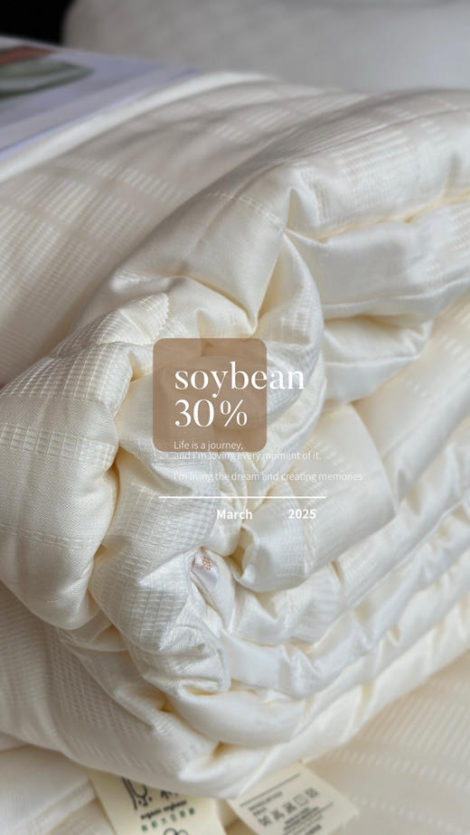 抑菌透气温暖！ 福利款30%大豆被春秋被冬被 品牌公司全棉提花面料 蓬松柔软 呵护健康睡眠 商品图0