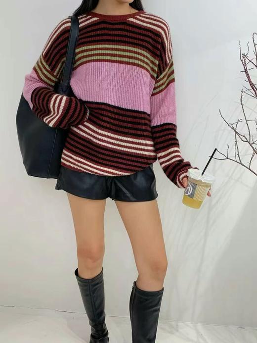 74MZ20550#条纹毛衣套头衫 商品图1