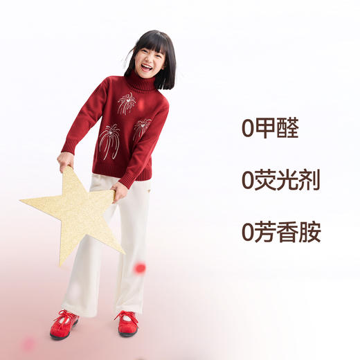 女童高翻领长袖针织衫冬季新款安奈儿童装EG544654 商品图2