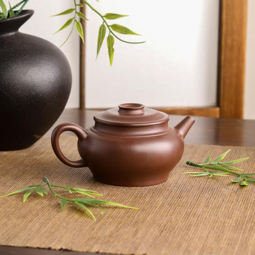 尹家骥全手工老紫泥壶问鼎壶 约270cc 商品图2